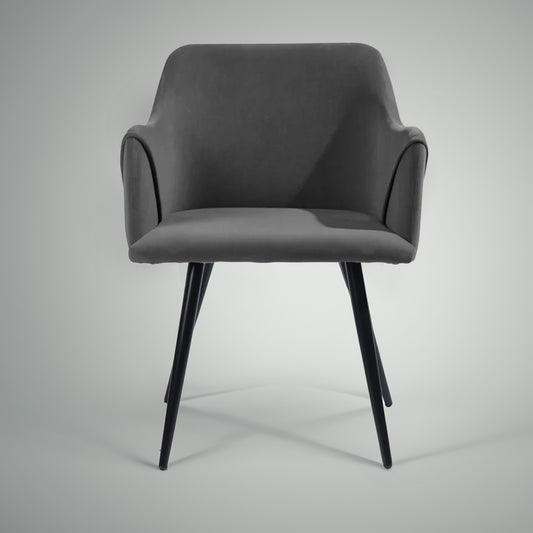 Buy Sophisticated Velvet Dining Designer Chair Grey Online