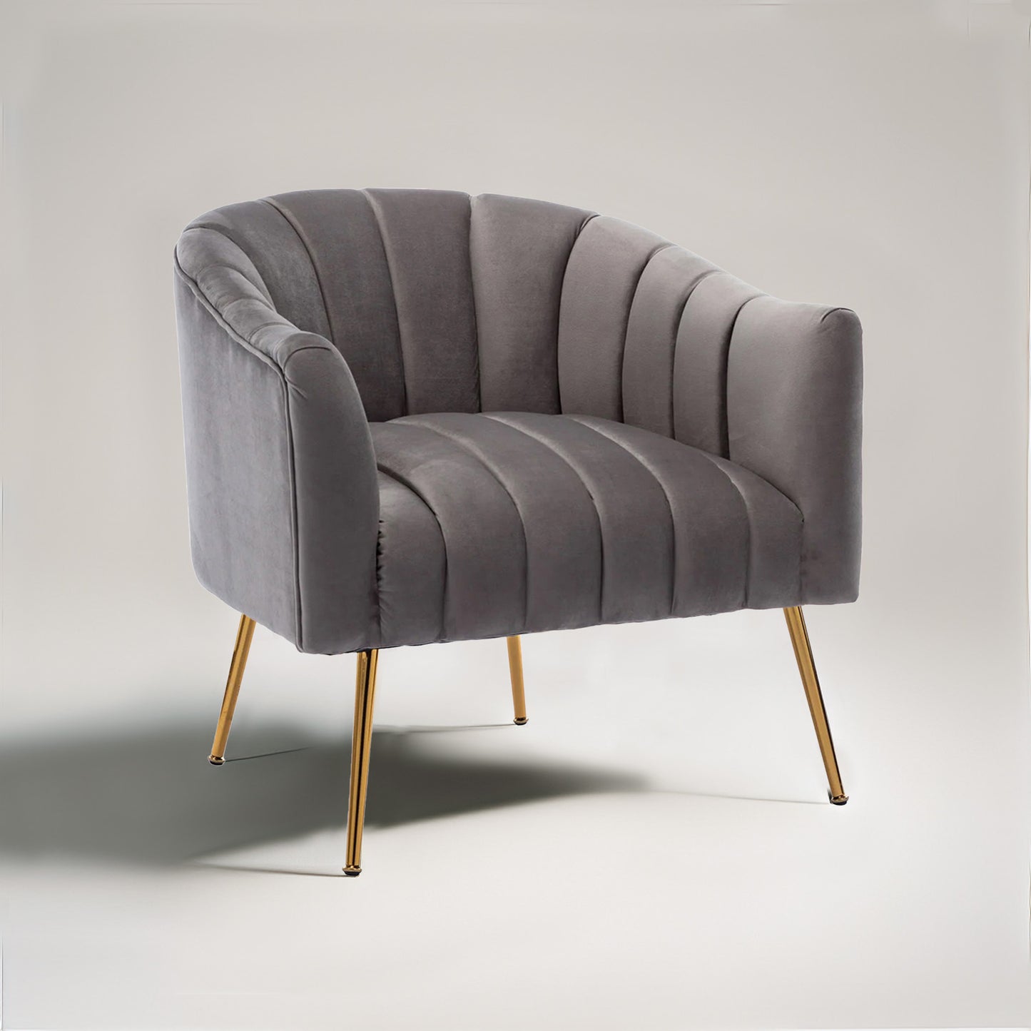 Buy Velvet Stitch Lounge Chair Grey Online