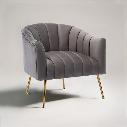 Buy Velvet Stitch Lounge Chair Grey Online