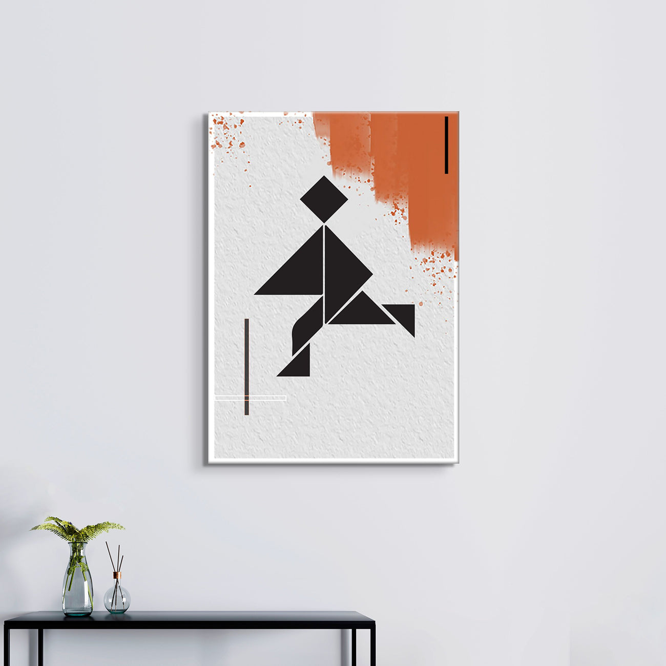 Dynamic Runner Canvas Wall Art Abstract Painting