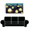 Enchanting Glow: Boat and Orbs Wall Painting