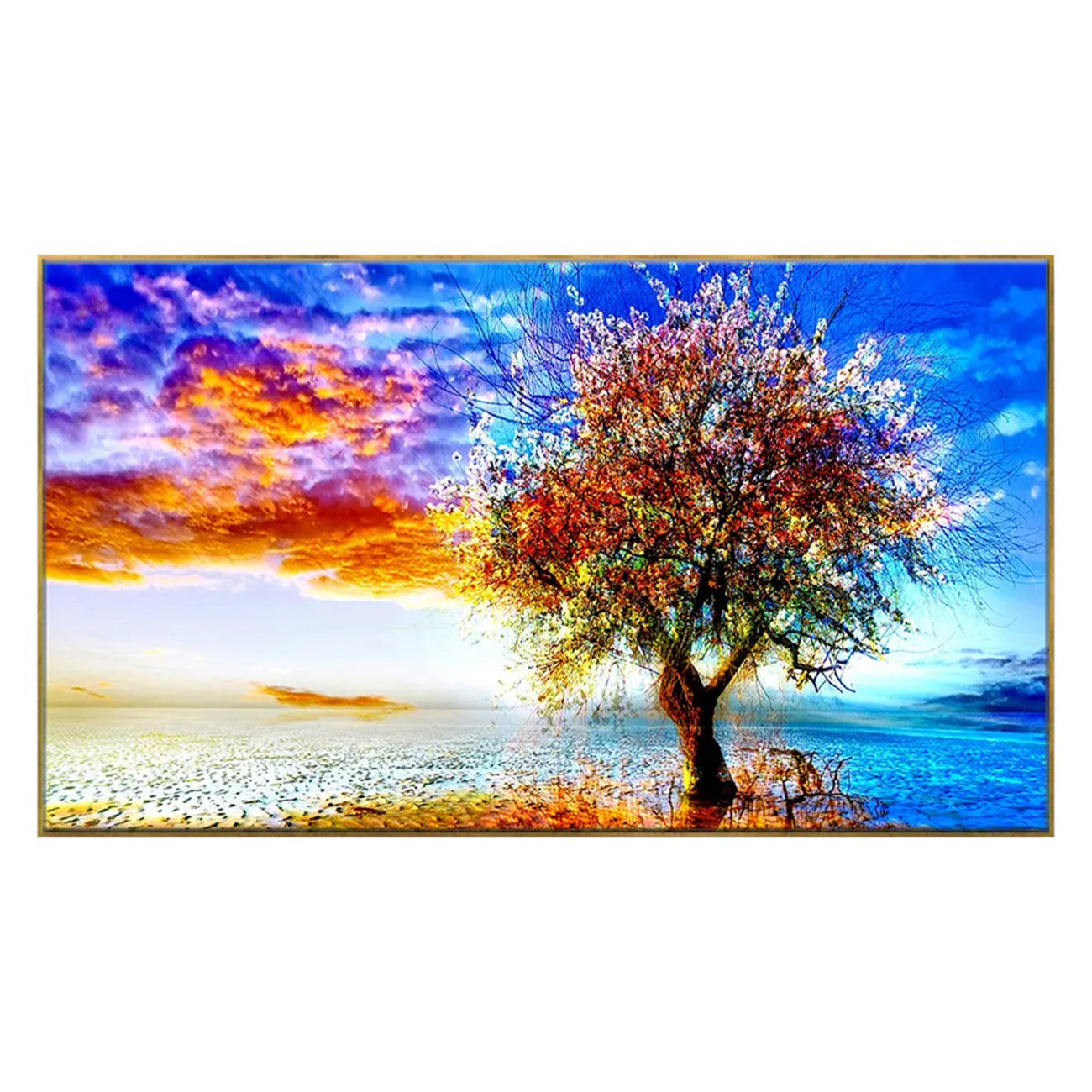 Majestic Ocean Tree Wall Art Painting