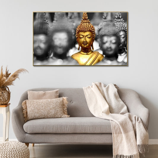 Golden Buddha: Serenity in Art Wall Painting