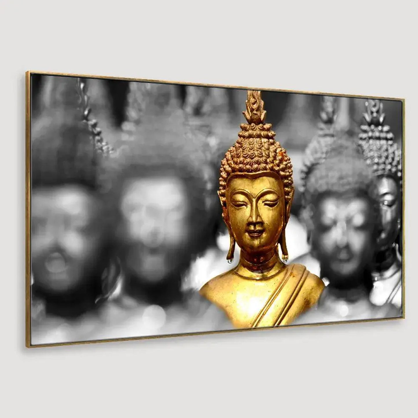 Golden Buddha: Serenity in Art Wall Painting