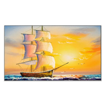 Sailboat Sunset Serenity Wall Art Painting