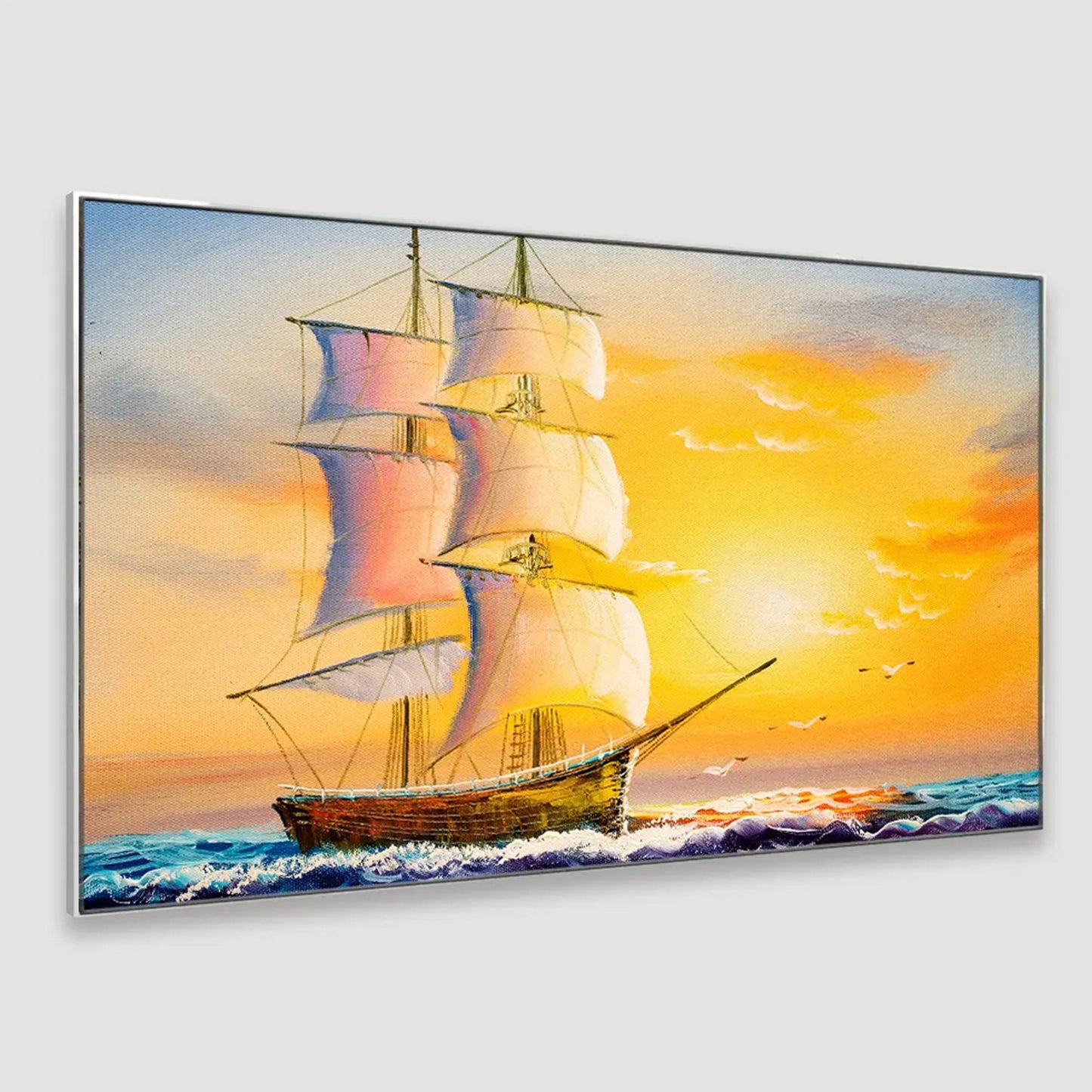 Sailboat Sunset Serenity Wall Art Painting