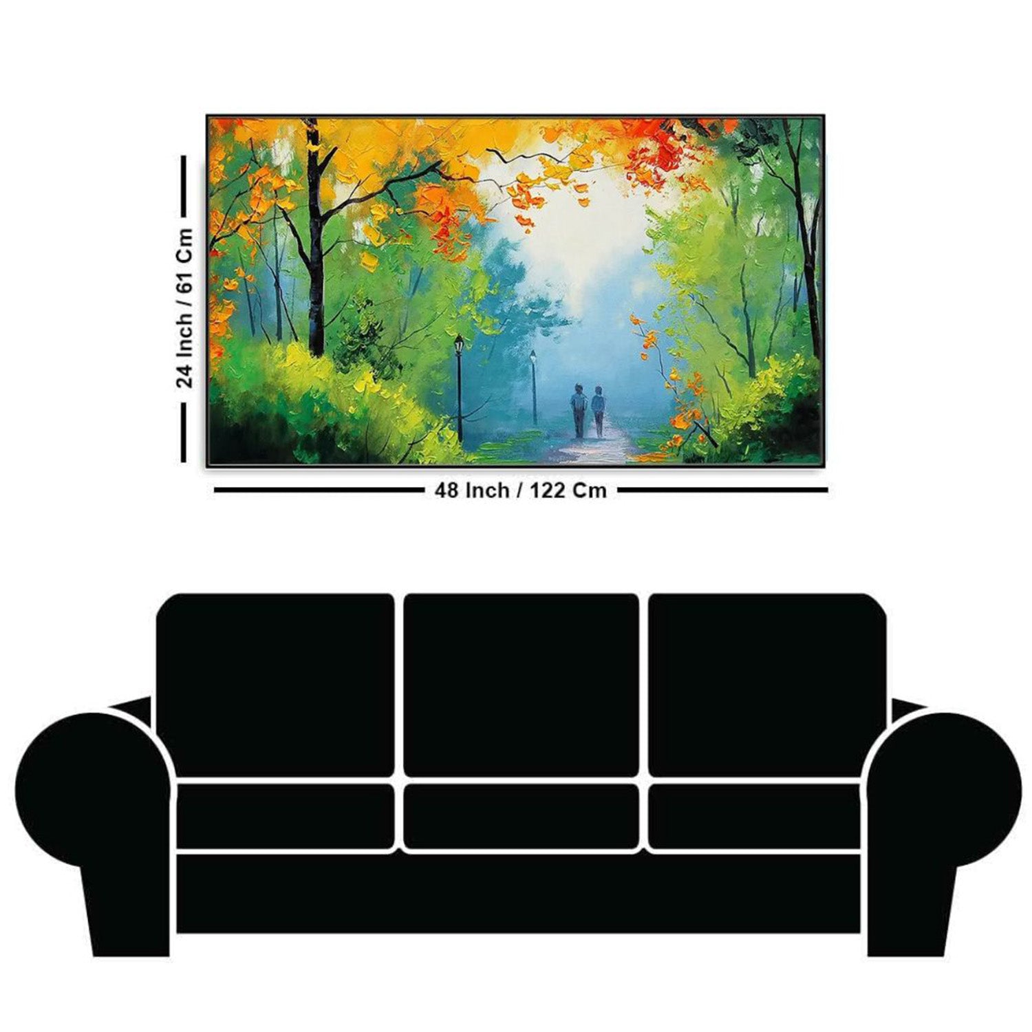 Tranquil Woodland Stroll Wall Art Painting