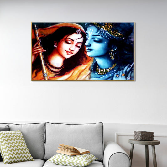Eternal Love: Krishna and Radha Wall Painting
