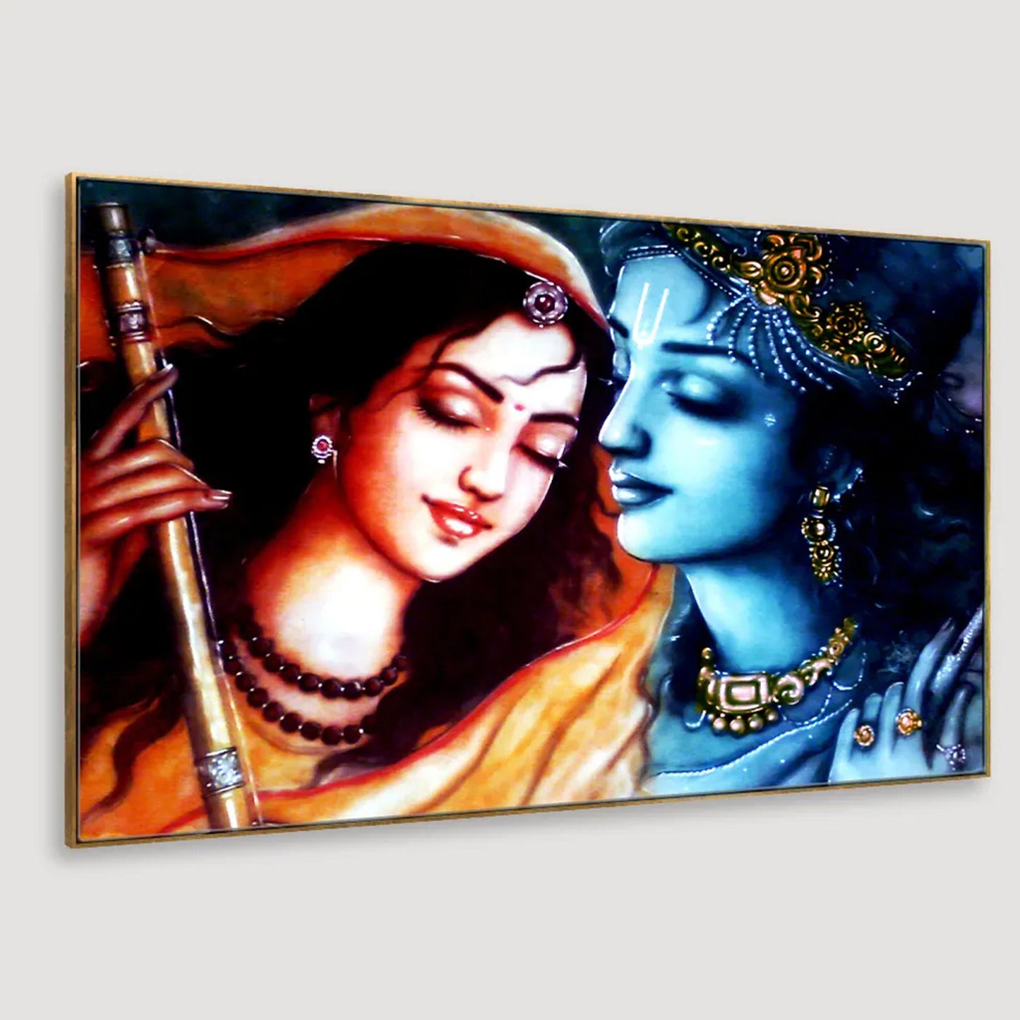 Eternal Love: Krishna and Radha Wall Painting