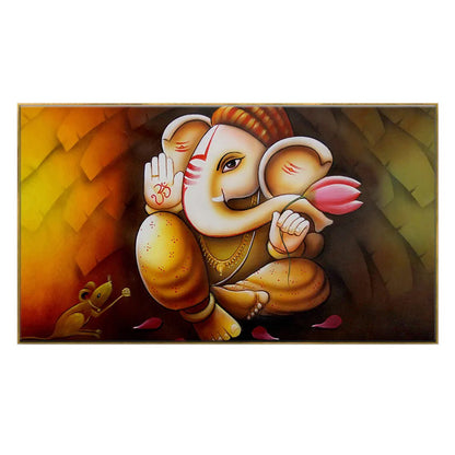 Spiritual Grace: Lord Ganesh Art Wall Painting