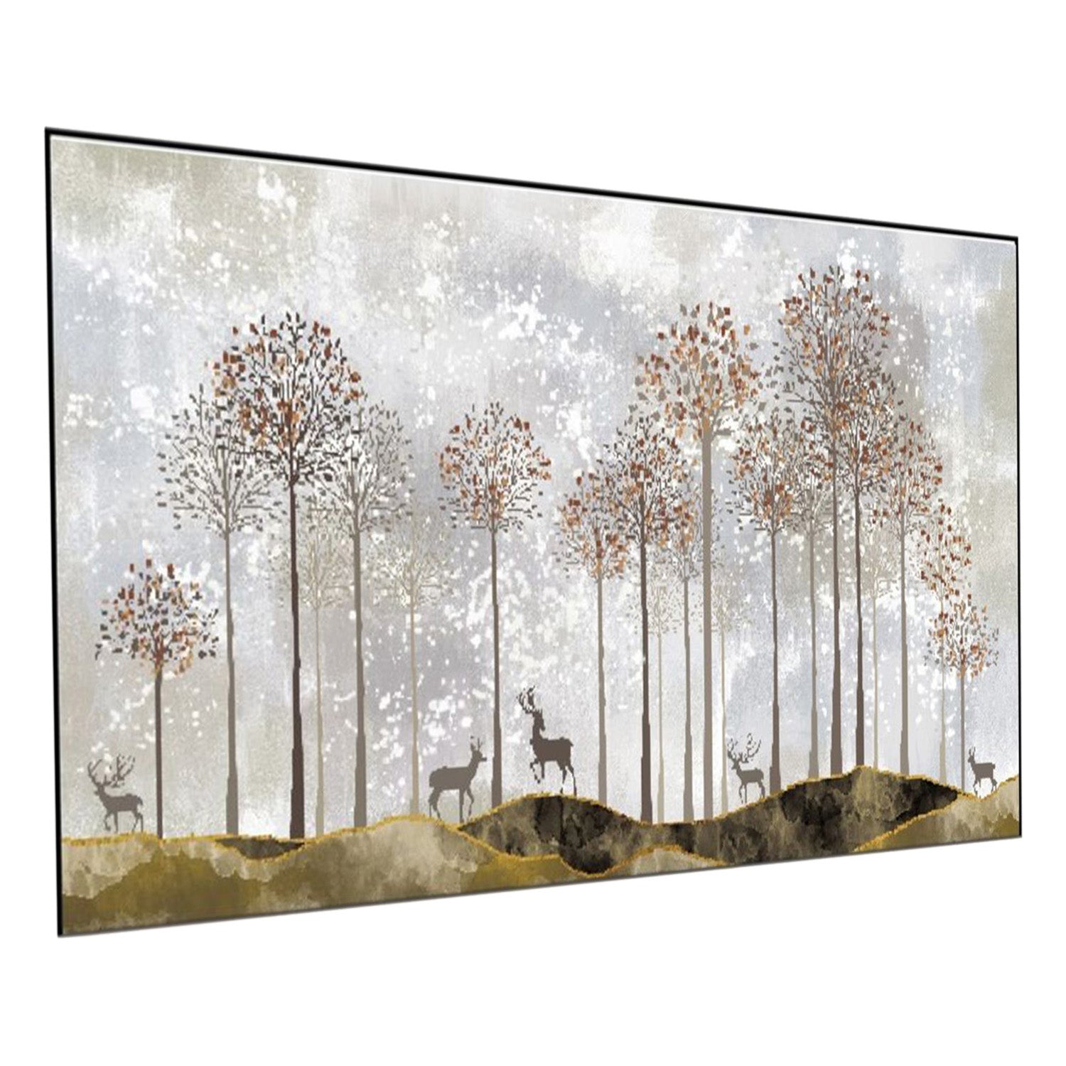 Ethereal Forest with Graceful Deer Wall Painting