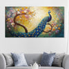 Graceful Peacock on Flowered Branch Wall Painting