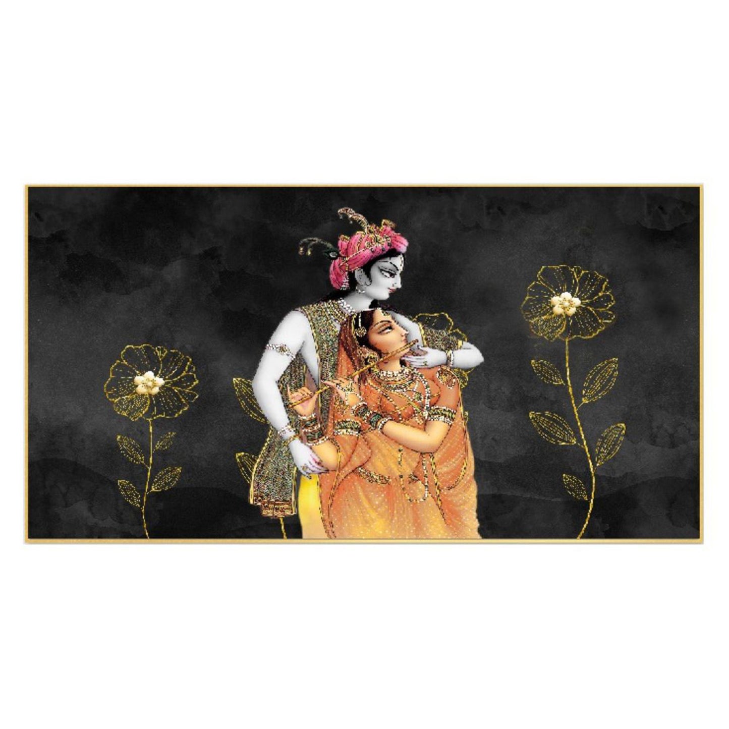 Pure Love: Radha and Krishna Wall Painting