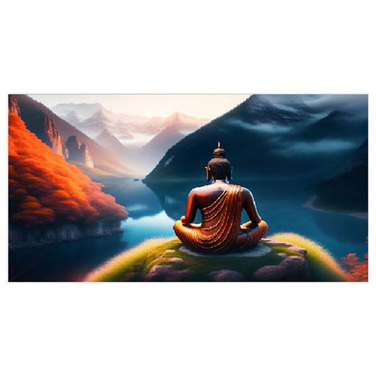Serene Buddha Meditating Wall Painting