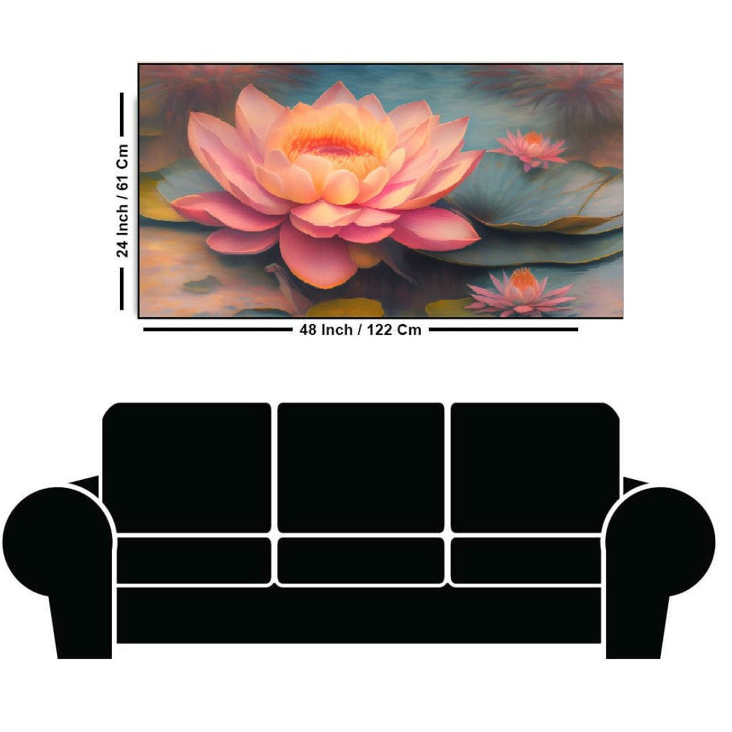 Lotus Flower Serenity Wall Painting