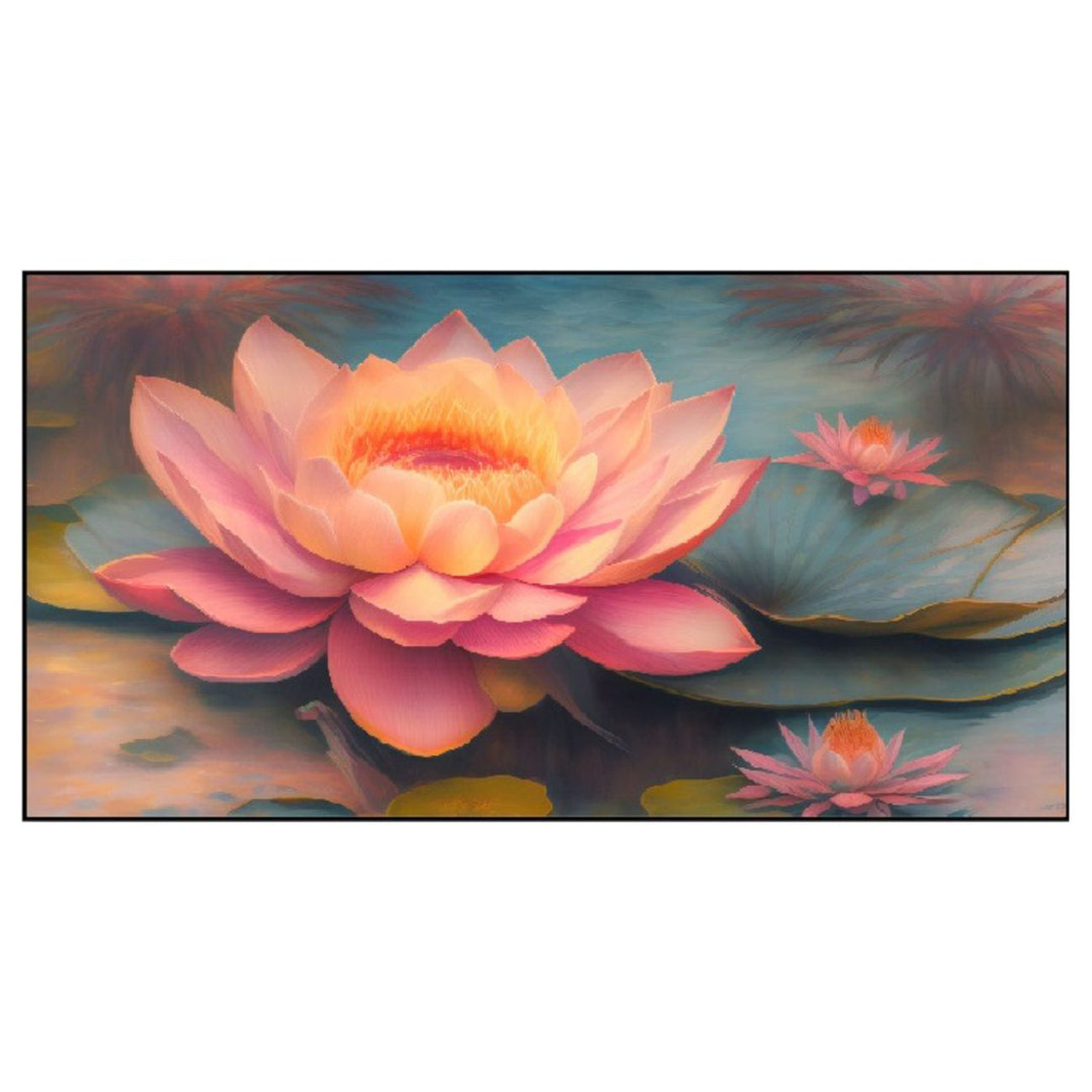 Lotus Flower Serenity Wall Painting