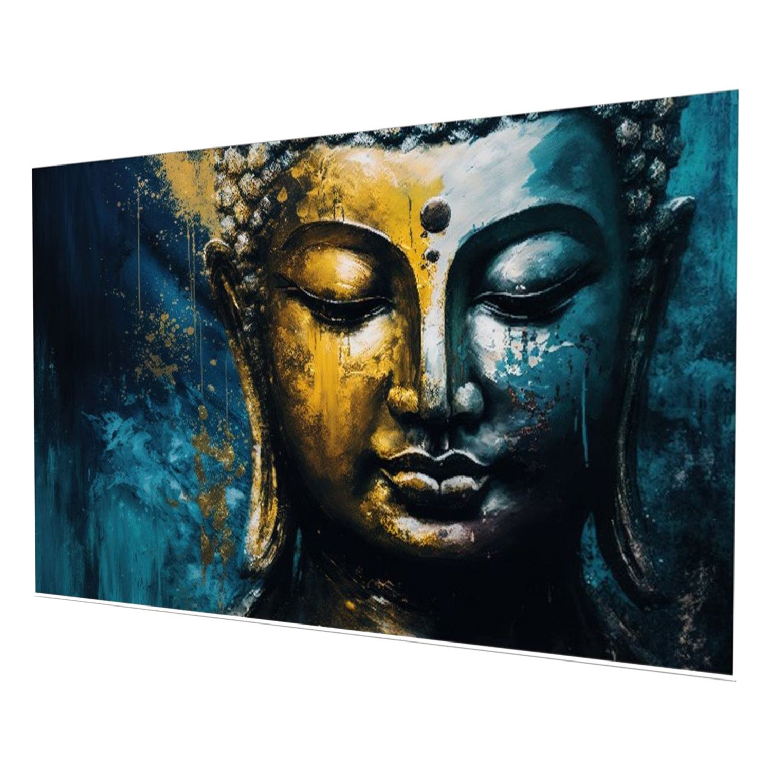 Tranquil Buddha Face Wall Painting