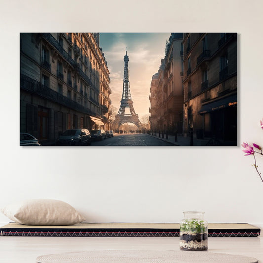 Majestic Eiffel Tower: Parisian Beauty Wall Painting