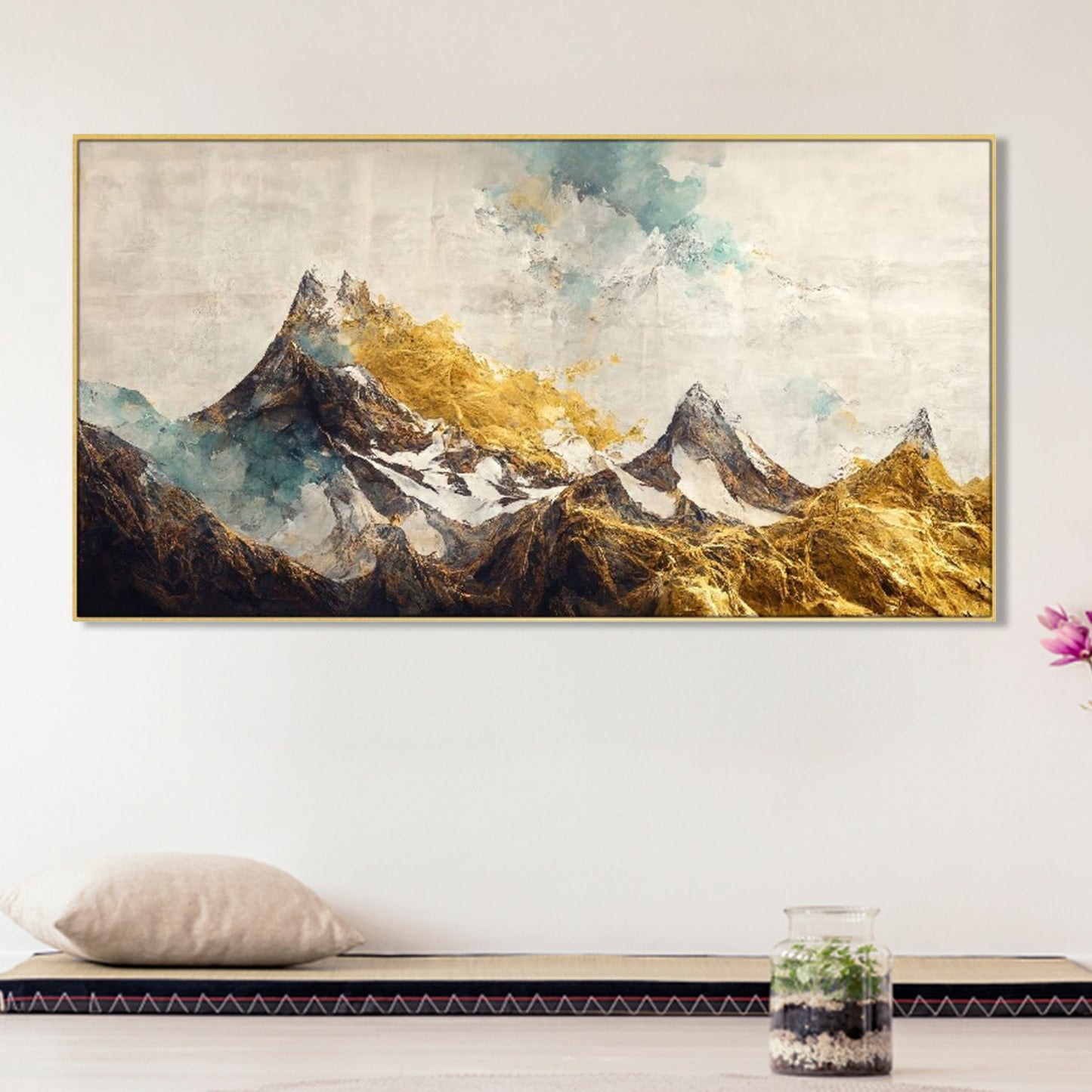 Serenity in Mountain Landscape Wall Painting