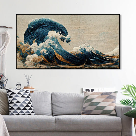 The Great Wave: Nature's Majesty Wall Painting