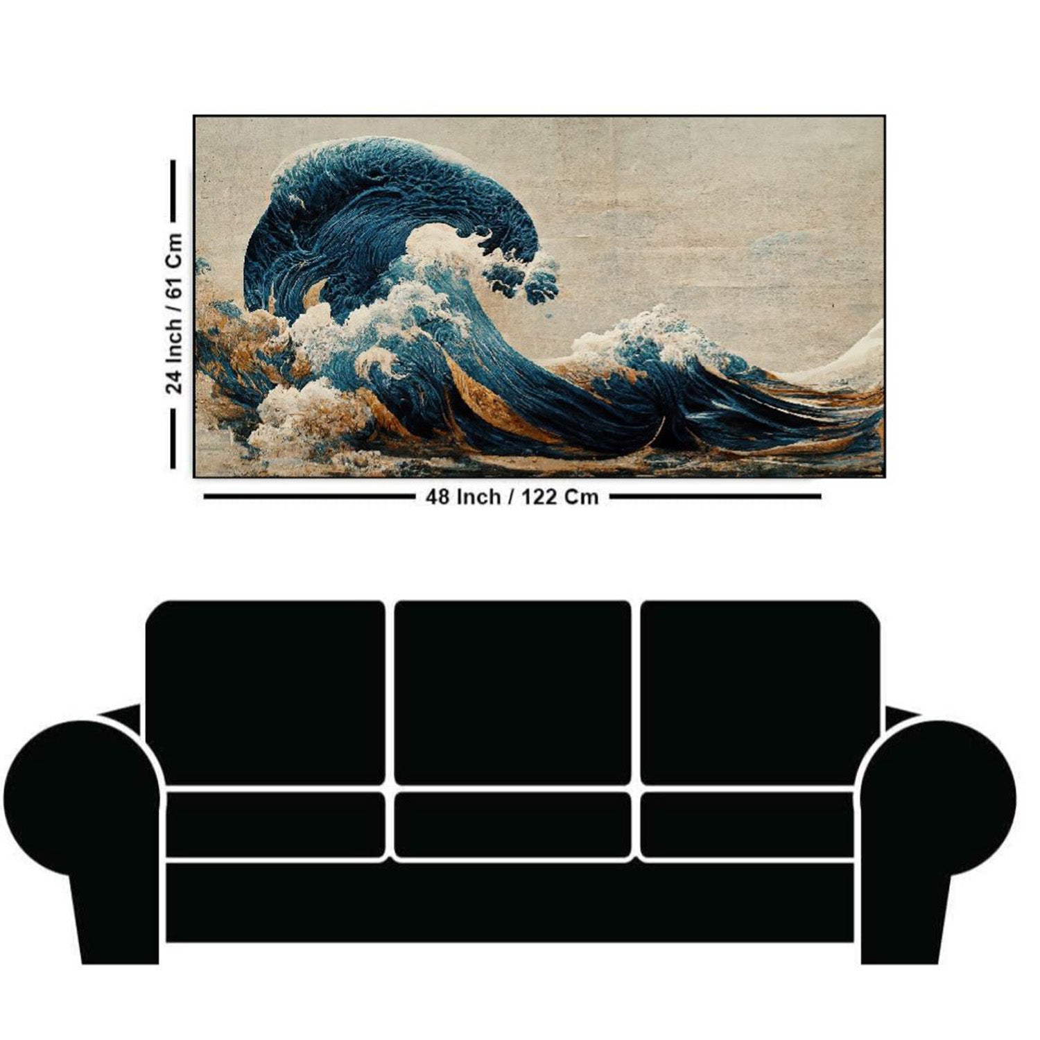 The Great Wave: Nature's Majesty Wall Painting