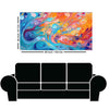 Vibrant Swirls of Modern Elegance Wall Painting