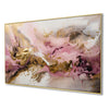 Abstract Pink and Gold Glamour Wall Painting