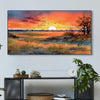 Tranquil Sunset: Birds in Flight Wall Painting