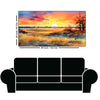 Tranquil Sunset: Birds in Flight Wall Painting