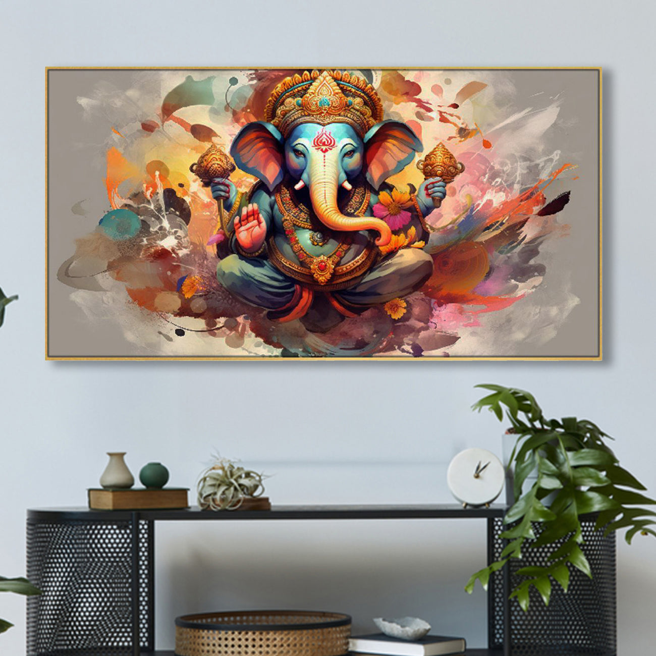 Divine Presence: Ganesh Wall Painting