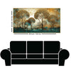 Golden Trees: Tranquil Blue Serenity Wall Painting