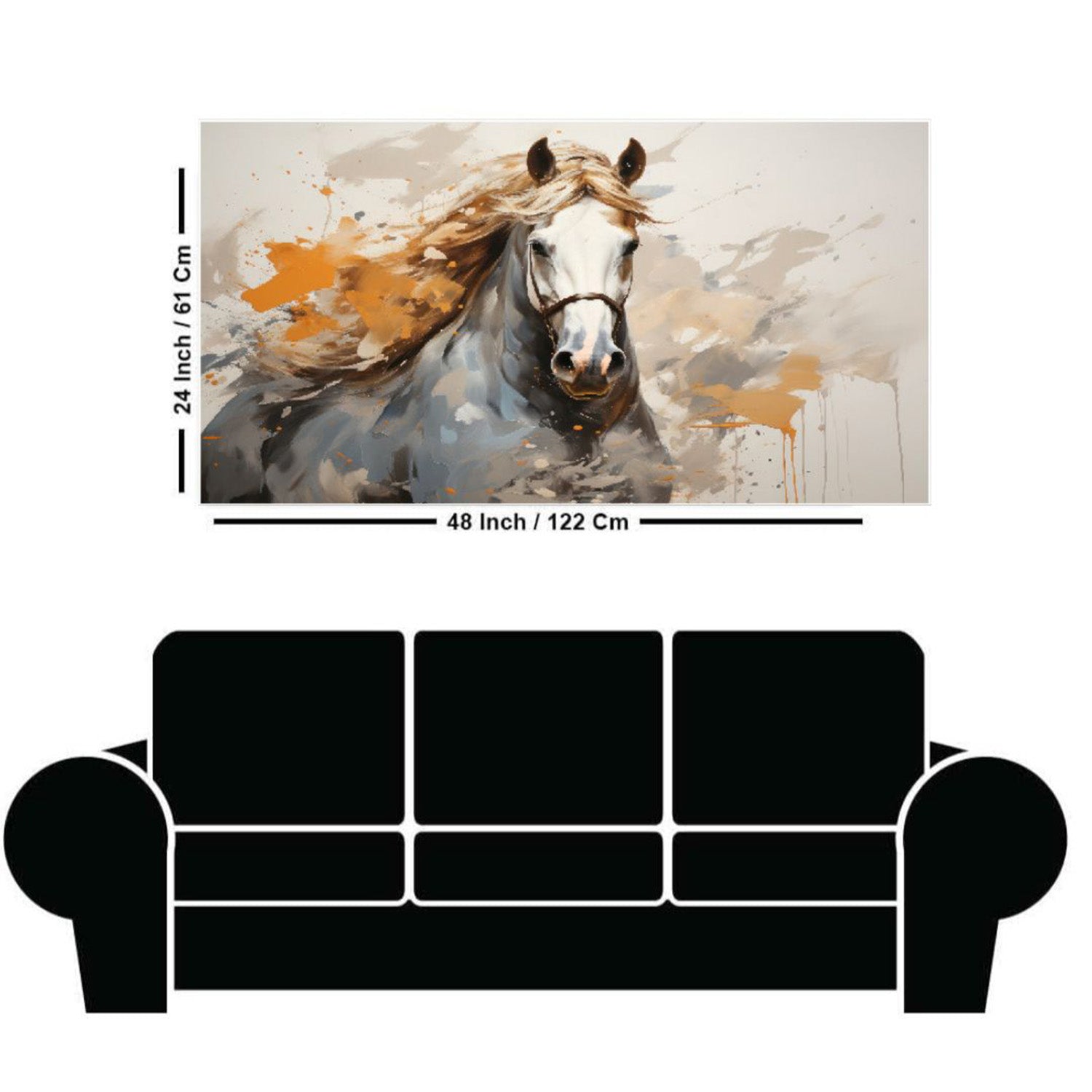 Majestic Horse: Grace and Strength Wall Painting