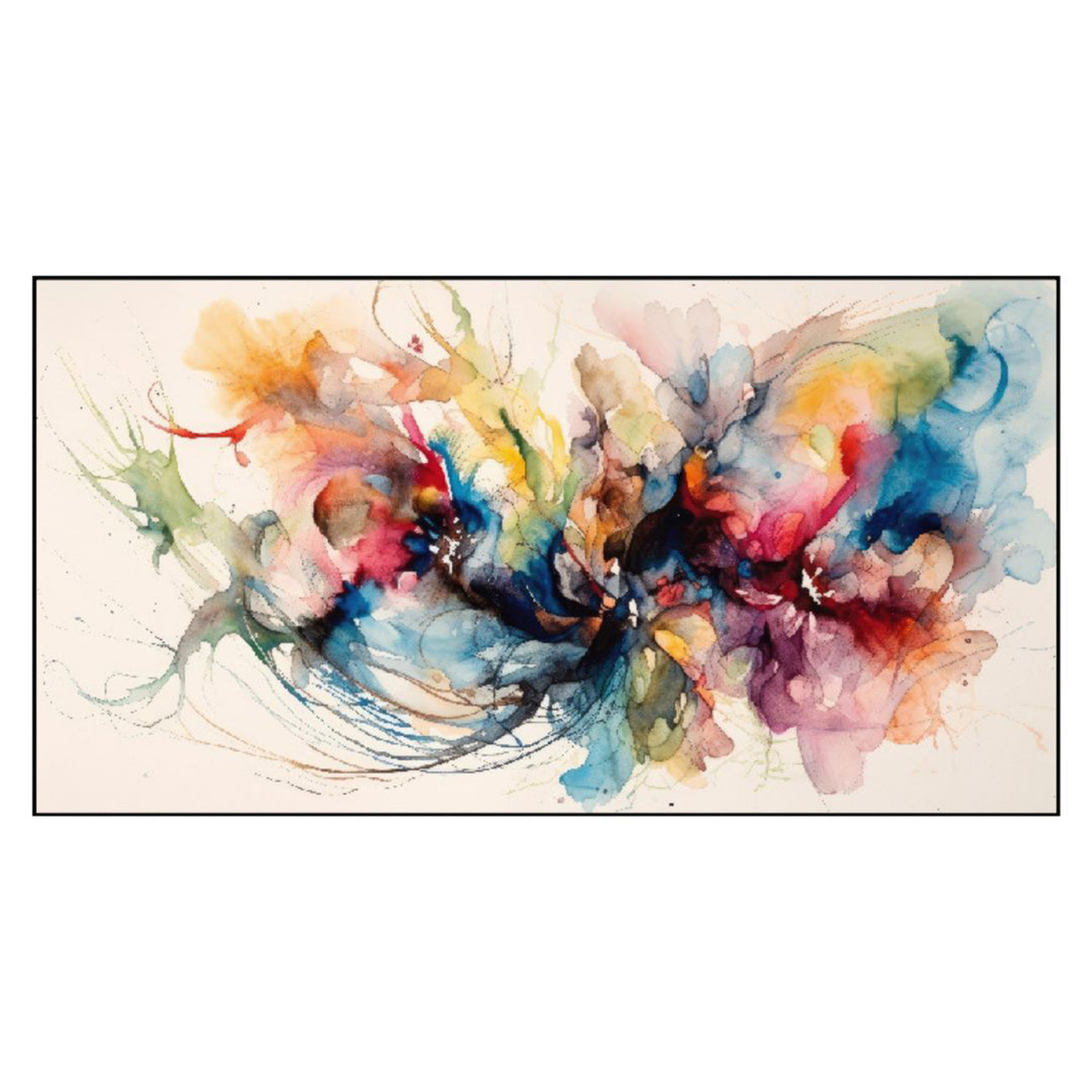 Dynamic Abstract: Bursting with Color Wall Painting