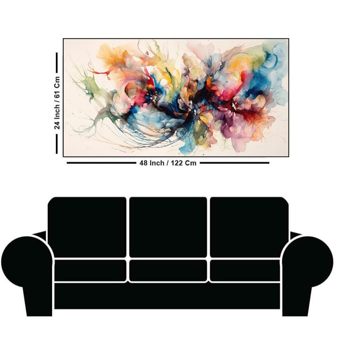 Dynamic Abstract: Bursting with Color Wall Painting