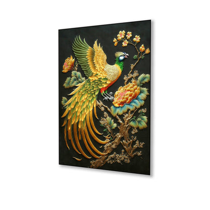 Majestic Peacock: Elegance in Flight Wall Painting