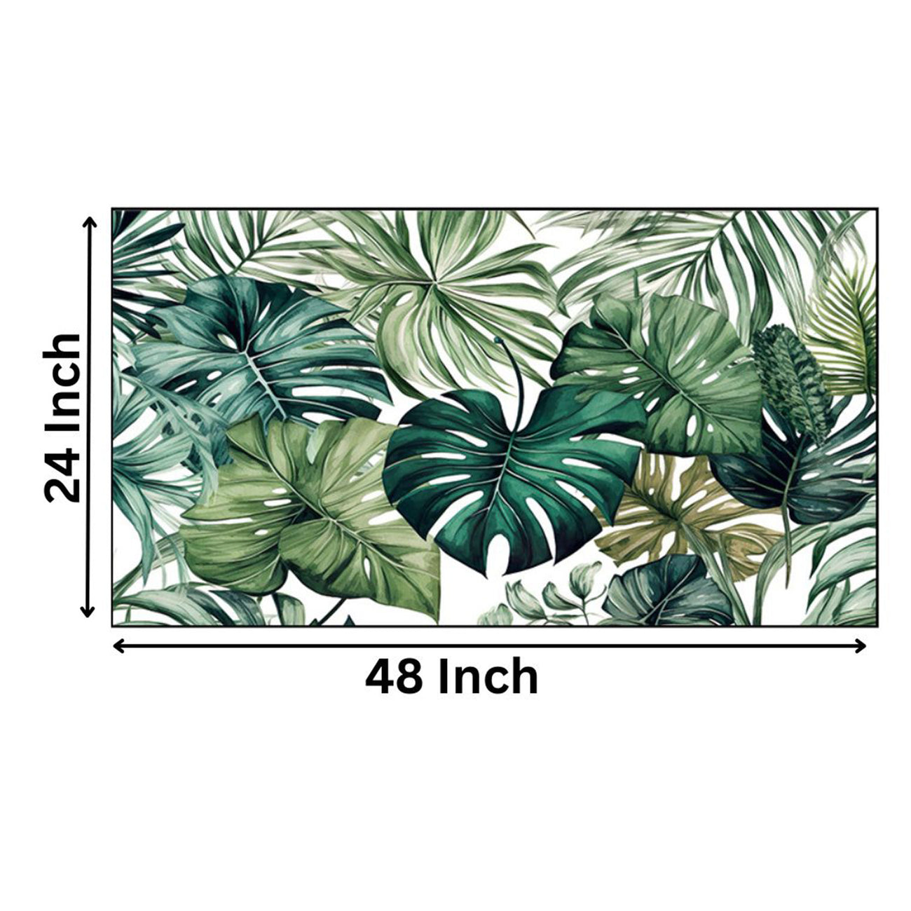 Vibrant Tropical Leaves Wall Painting