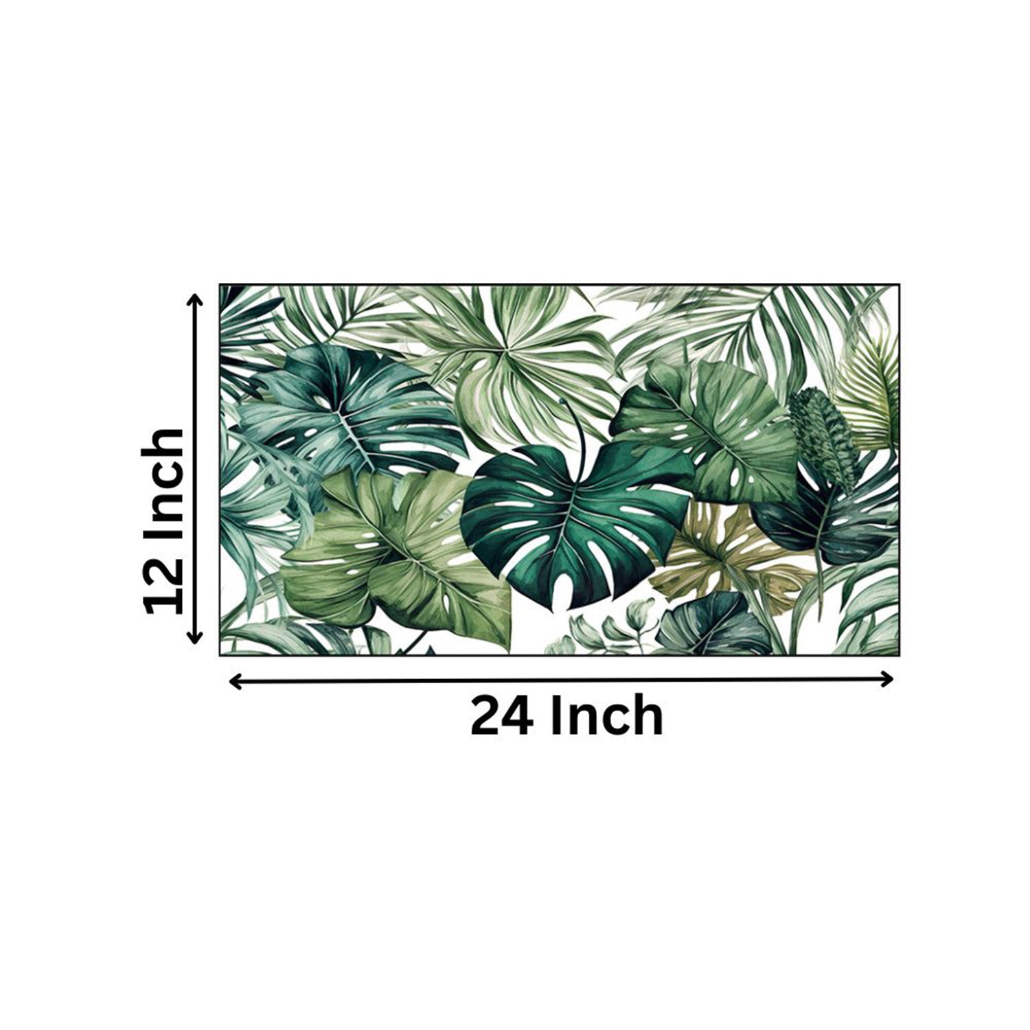 Vibrant Tropical Leaves Wall Painting