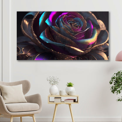 Mesmerizing Rose in Vibrant Hues Wall Painting