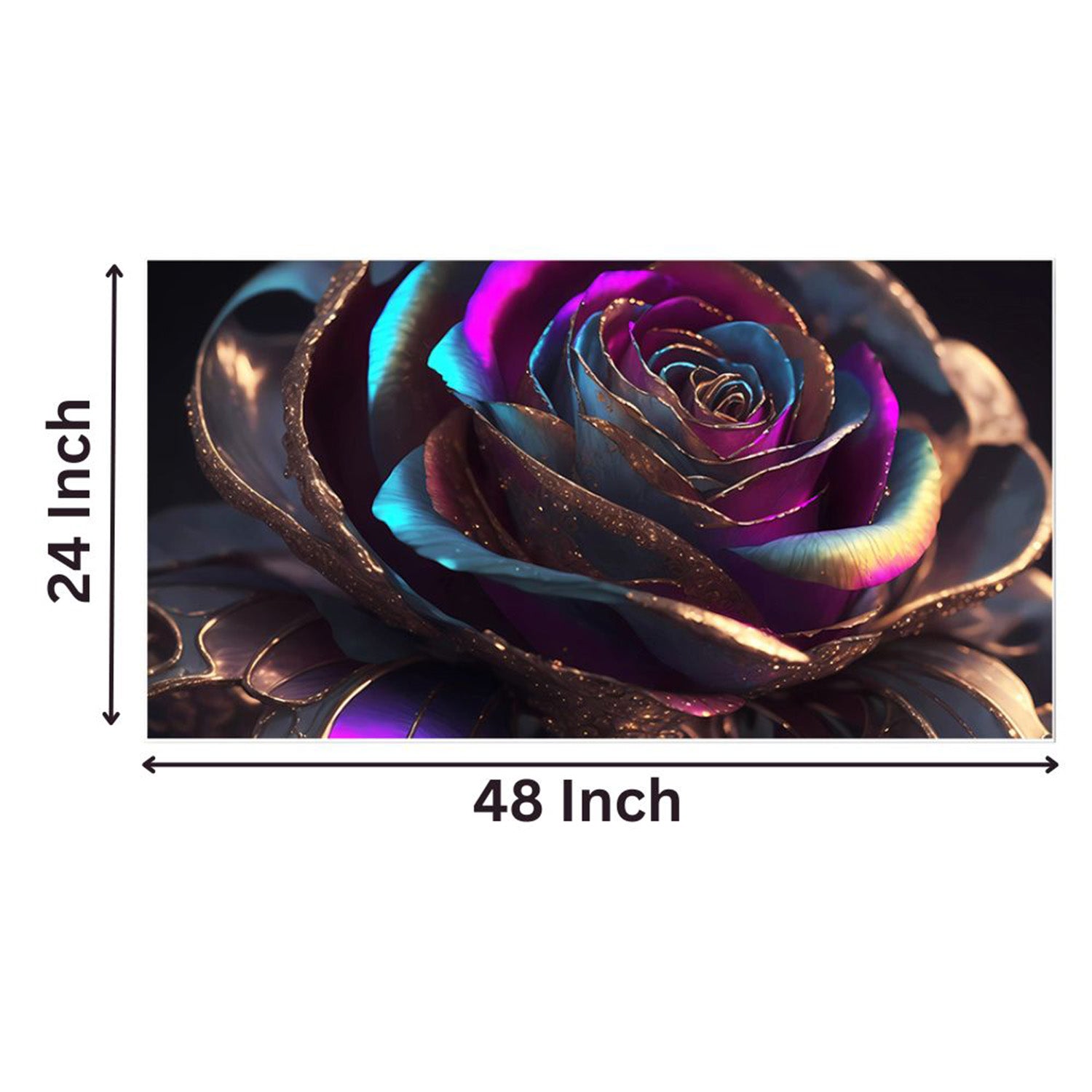 Mesmerizing Rose in Vibrant Hues Wall Painting