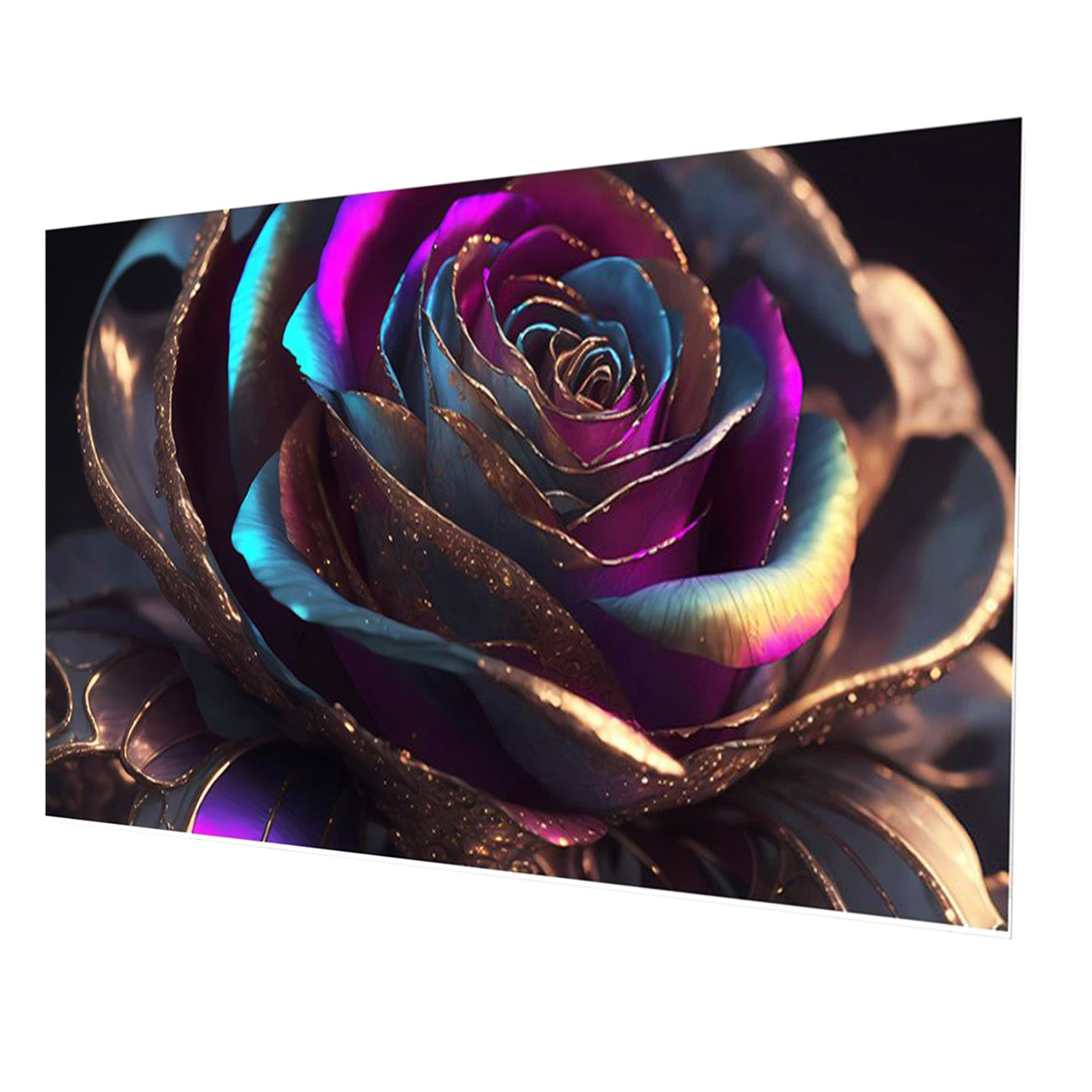 Mesmerizing Rose in Vibrant Hues Wall Painting