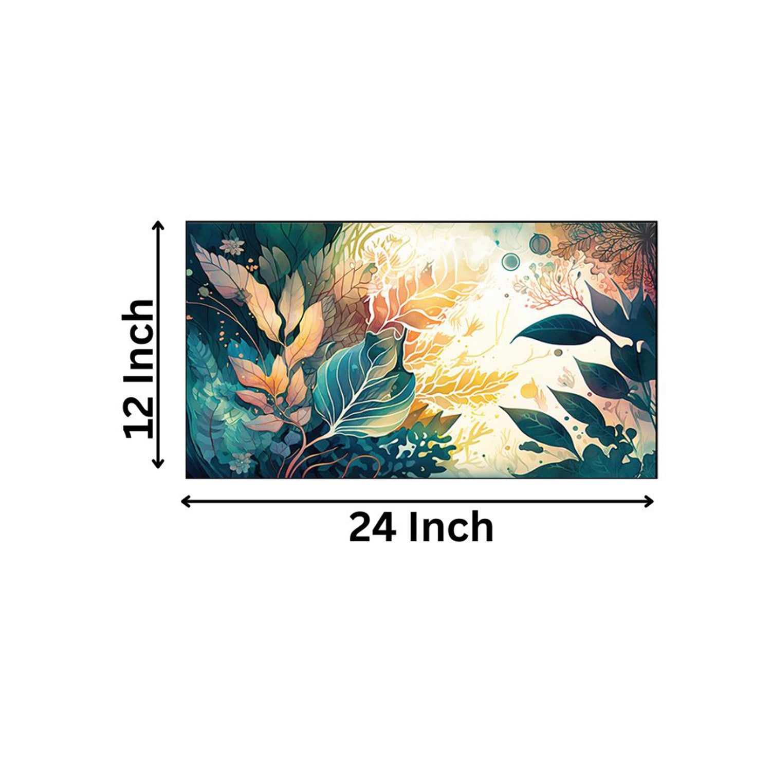 Tranquil Forest: Vibrant Floral Abundance Wall Painting