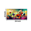 Abstract Floral Burst: Vivid Colors Wall Painting