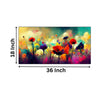 Abstract Floral Burst: Vivid Colors Wall Painting