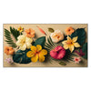 Tranquil Tropical Flowers on Beige Wall Painting