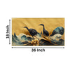 Elegant Birds on Shimmering Gold Wall Painting