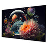 Whimsical Floral and Bubble Delight Wall Painting