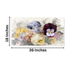 Vibrant Pansies on White Canvas Wall Painting