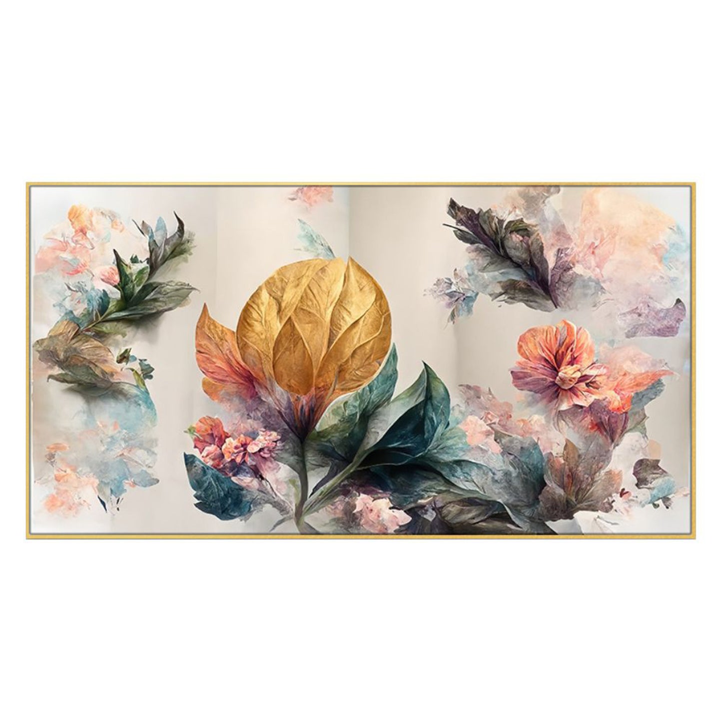 Captivating Floral Composition in Frame Wall Painting