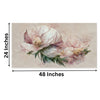 Graceful Pink Peonies on Beige Wall Painting