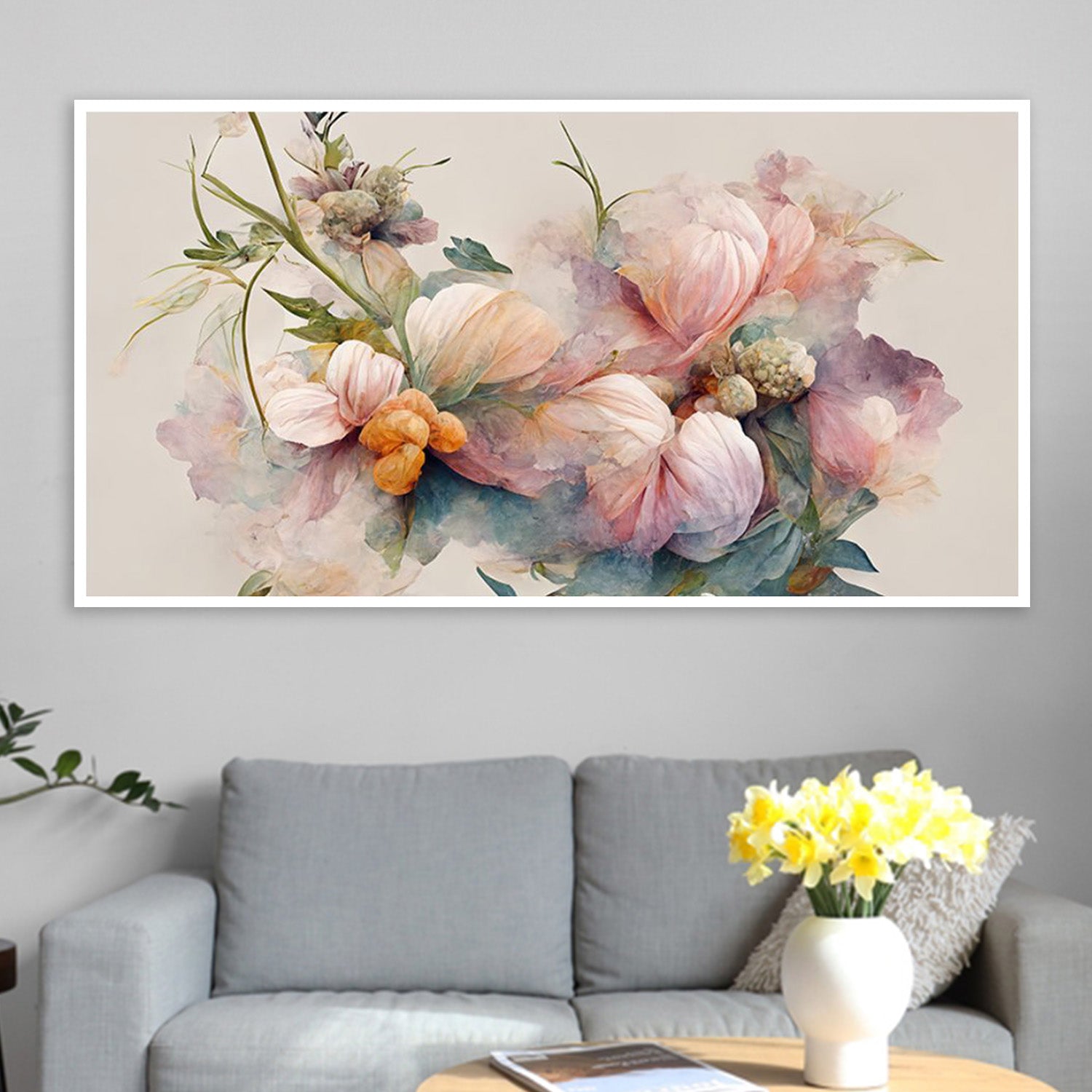 Elegant Bouquet: Capturing Nature's Beauty Wall Painting